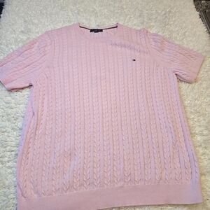 Tommy Hilfiger Light Pink Cable Knit Sweater